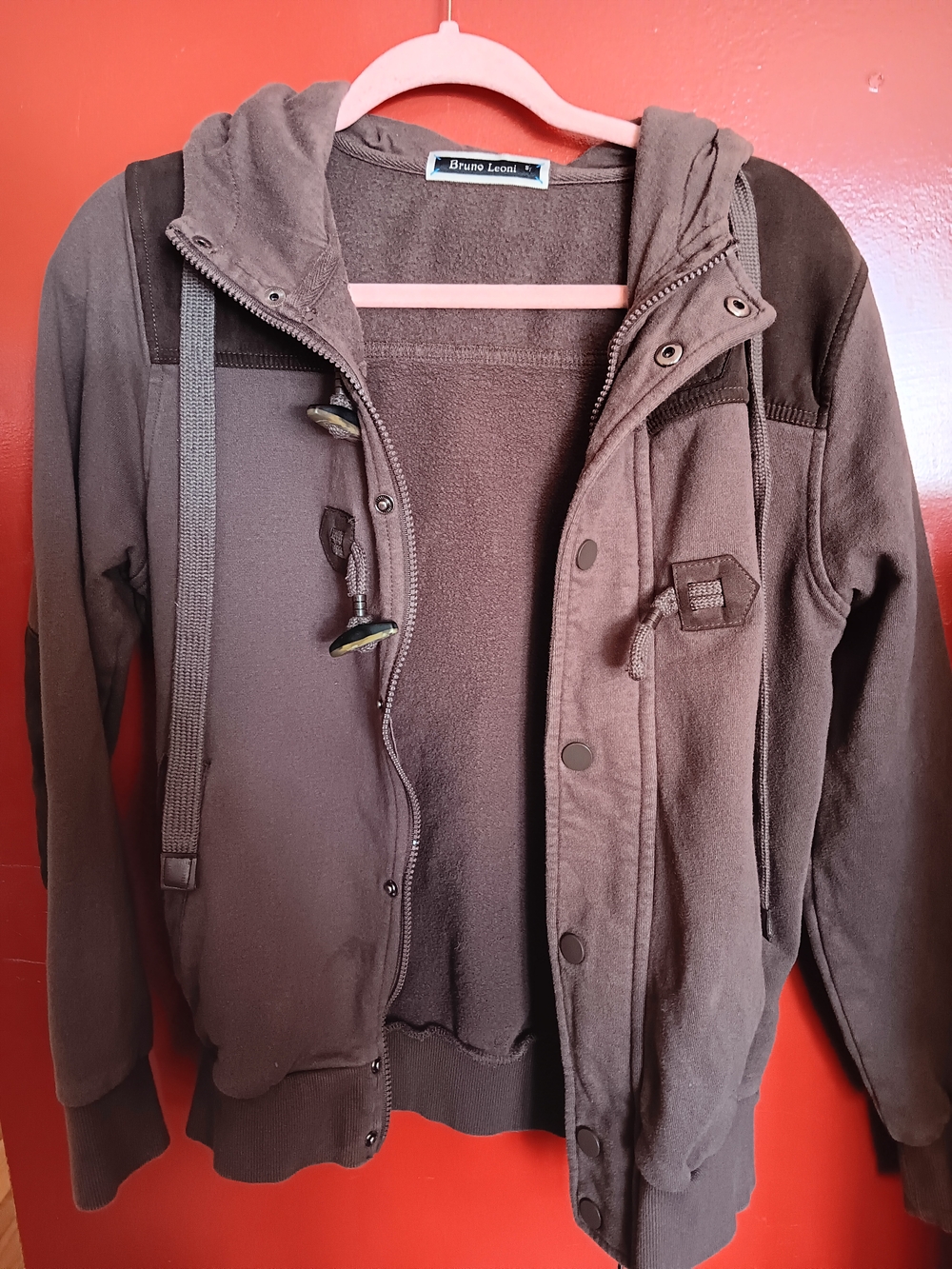 Bruno Leoni Brown Hooded Jacket - Chocolate Brown